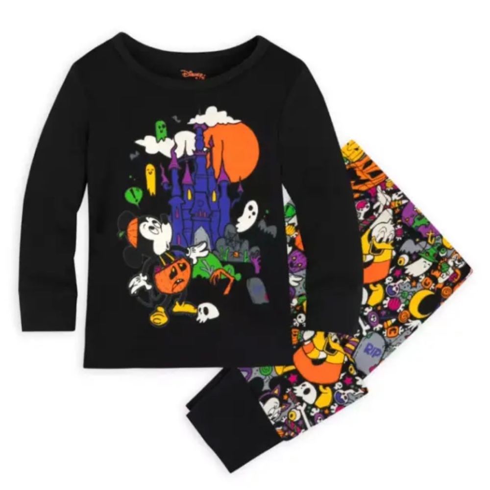 NWT DISNEY SIZE 0-3 MONTHS MICKEY MOUSE HALLOWEEN PAJAMA SET FOR KIDS